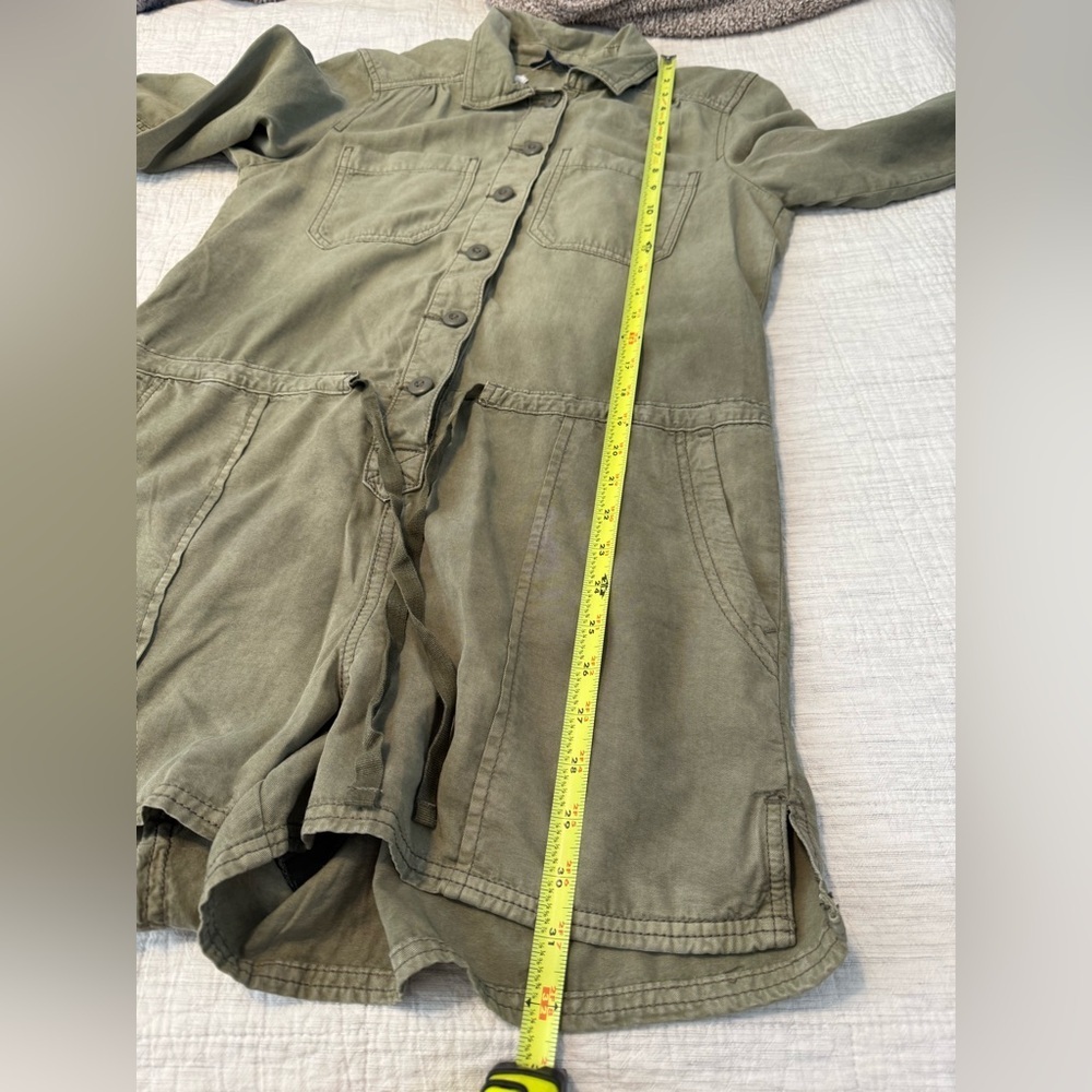NEW American Eagle Long Sleeve Green Utility Romper Size 4 NWT - Picture 6 of 9